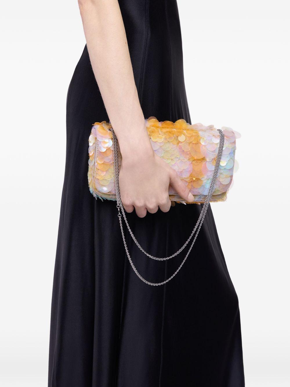 Borsa con paillettes multicolore Rabanne - donna 