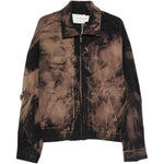 Giacca tie-dye con effetto vissuto in nero e kaki Feng chen wang - uomo 