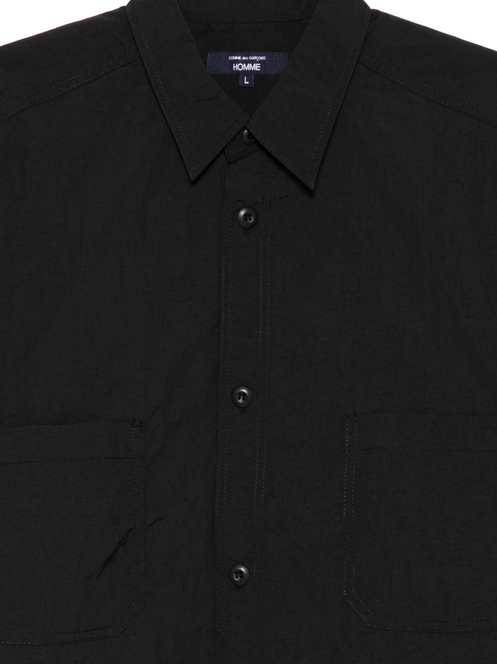 Camicia a maniche corte in nero Comme des garcons homme - uomo 