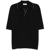 Polo con dettagli a contrasto in nero Lardini - uomo 