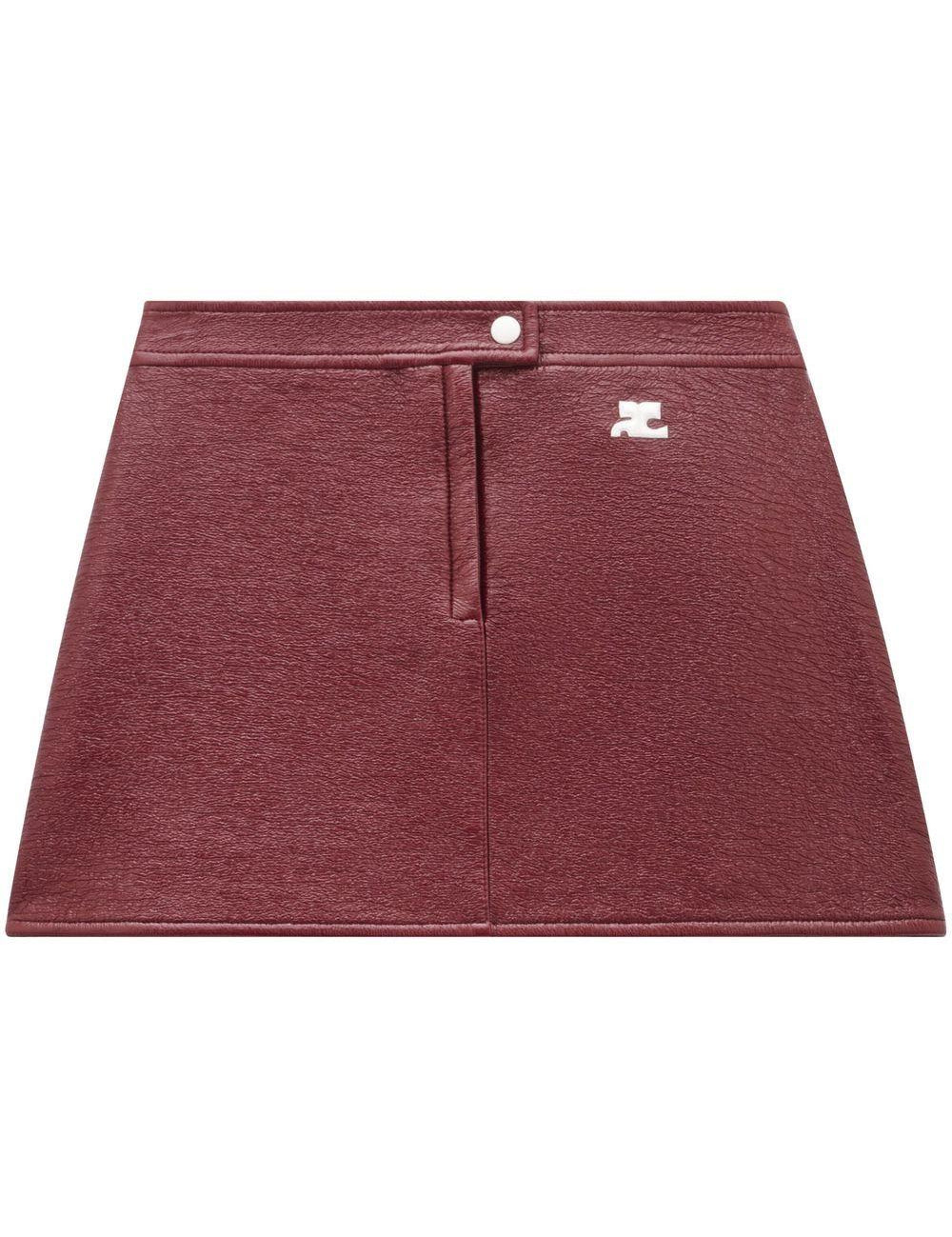 Minigonna Reedition con logo in rosso Courrèges - donna 
