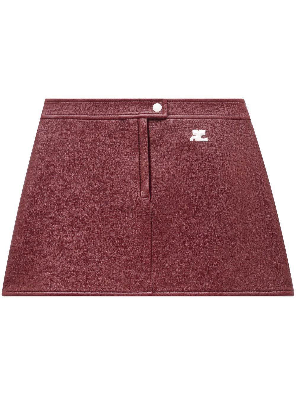 Minigonna Reedition con logo in rosso Courrèges - donna 