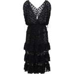 Abito midi con balze a pois Dally in nero Dries van noten - donna 