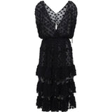 Abito midi con balze a pois Dally in nero Dries van noten - donna 