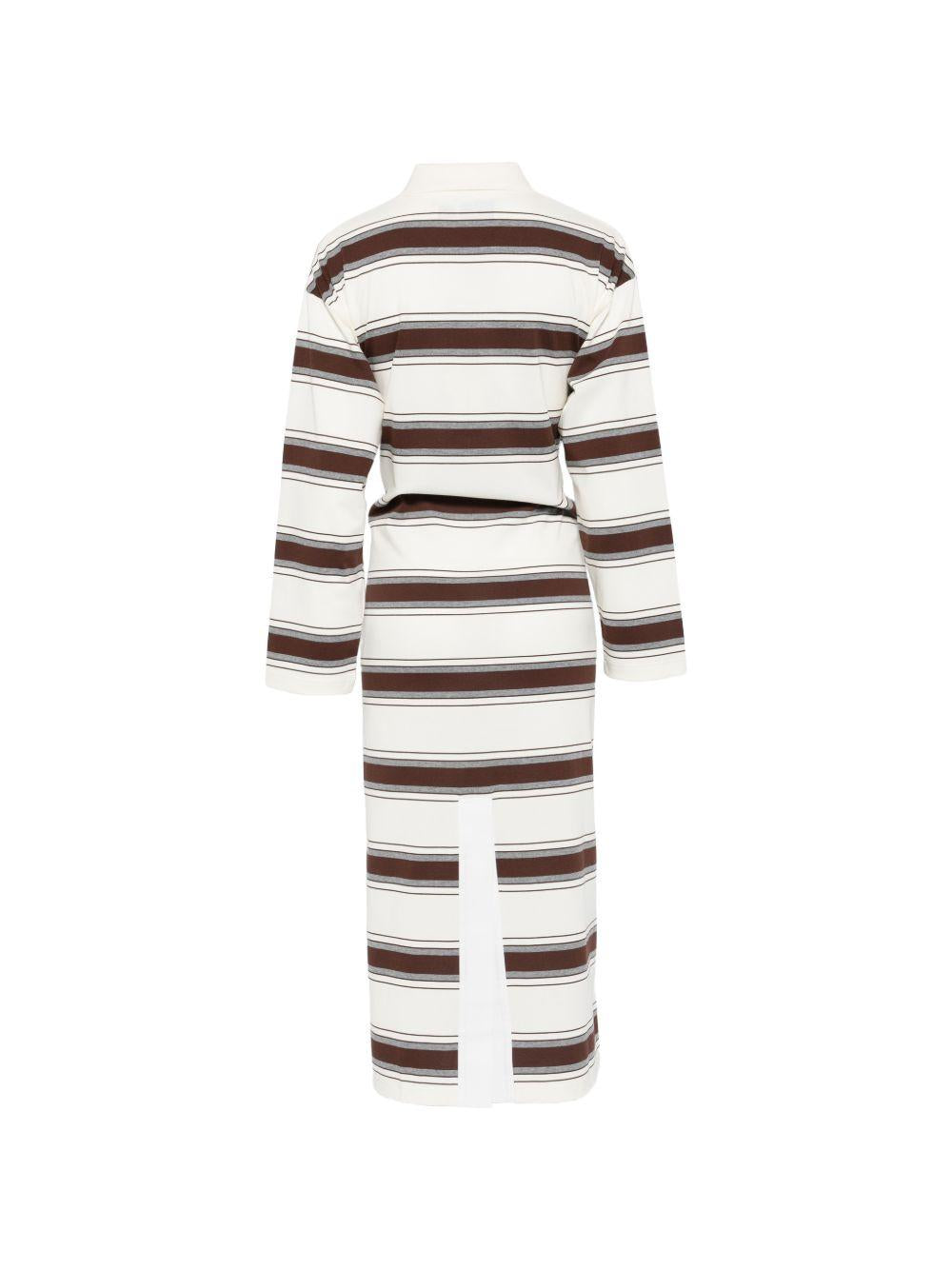 Abito a righe con colletto in bianco Feng Chen Wang - donna 