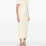 Abito lungo con scollo quadrato in giallo Roland mouret - donna 