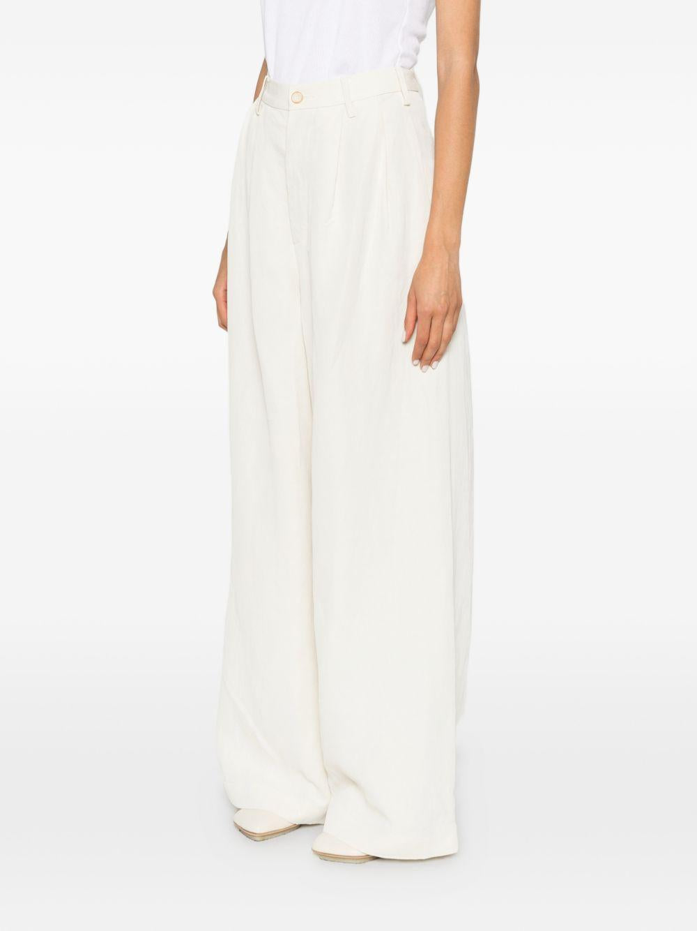 Pantaloni Palazzo Paella in bianco Uma wang  - donna 