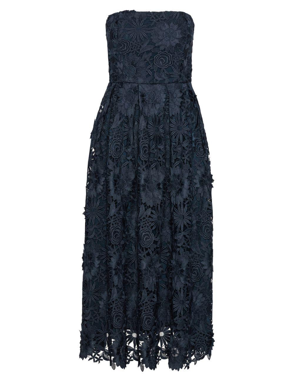 Abito midi svasato in blu Rotate - donna 