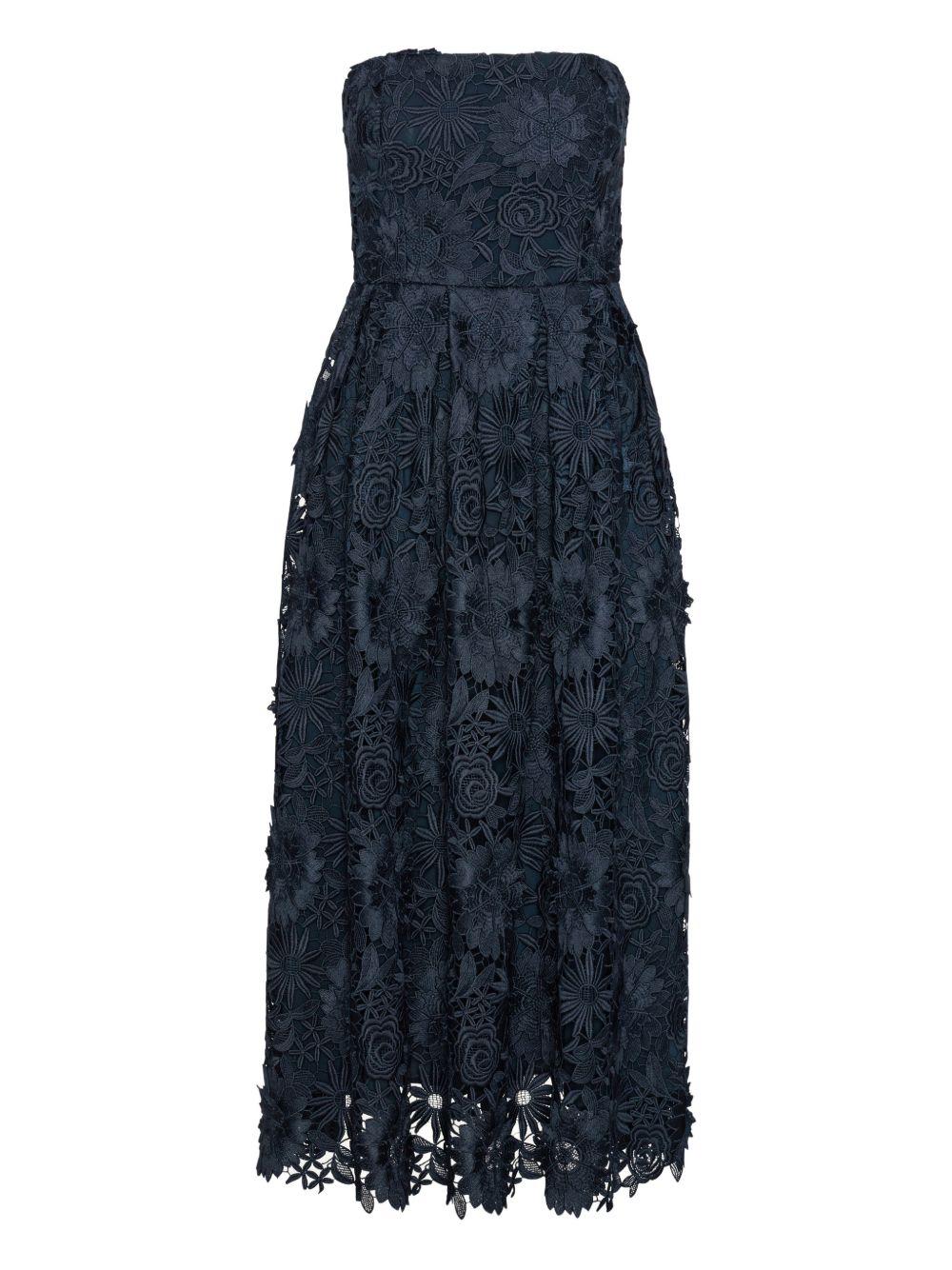 Abito midi svasato in blu Rotate - donna 