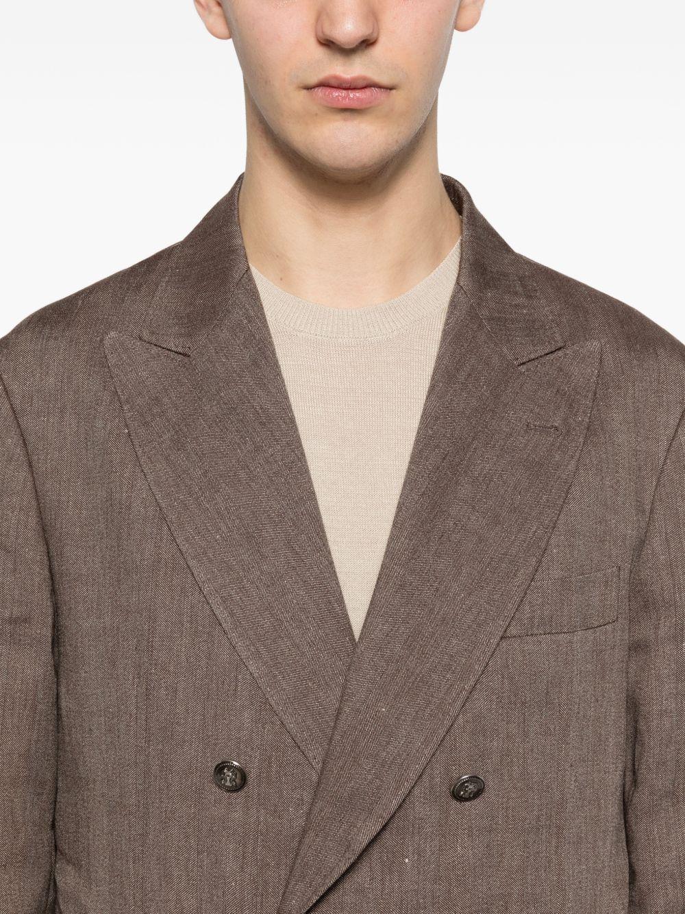 Completo doppiopetto in marrone chiaro Brunello Cucinelli - uomo 