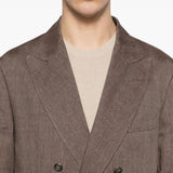 Completo doppiopetto in marrone chiaro Brunello Cucinelli - uomo 