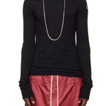 Top a maniche lunghe in cotone grider in nero Rick Owens x Moncler - unisex 