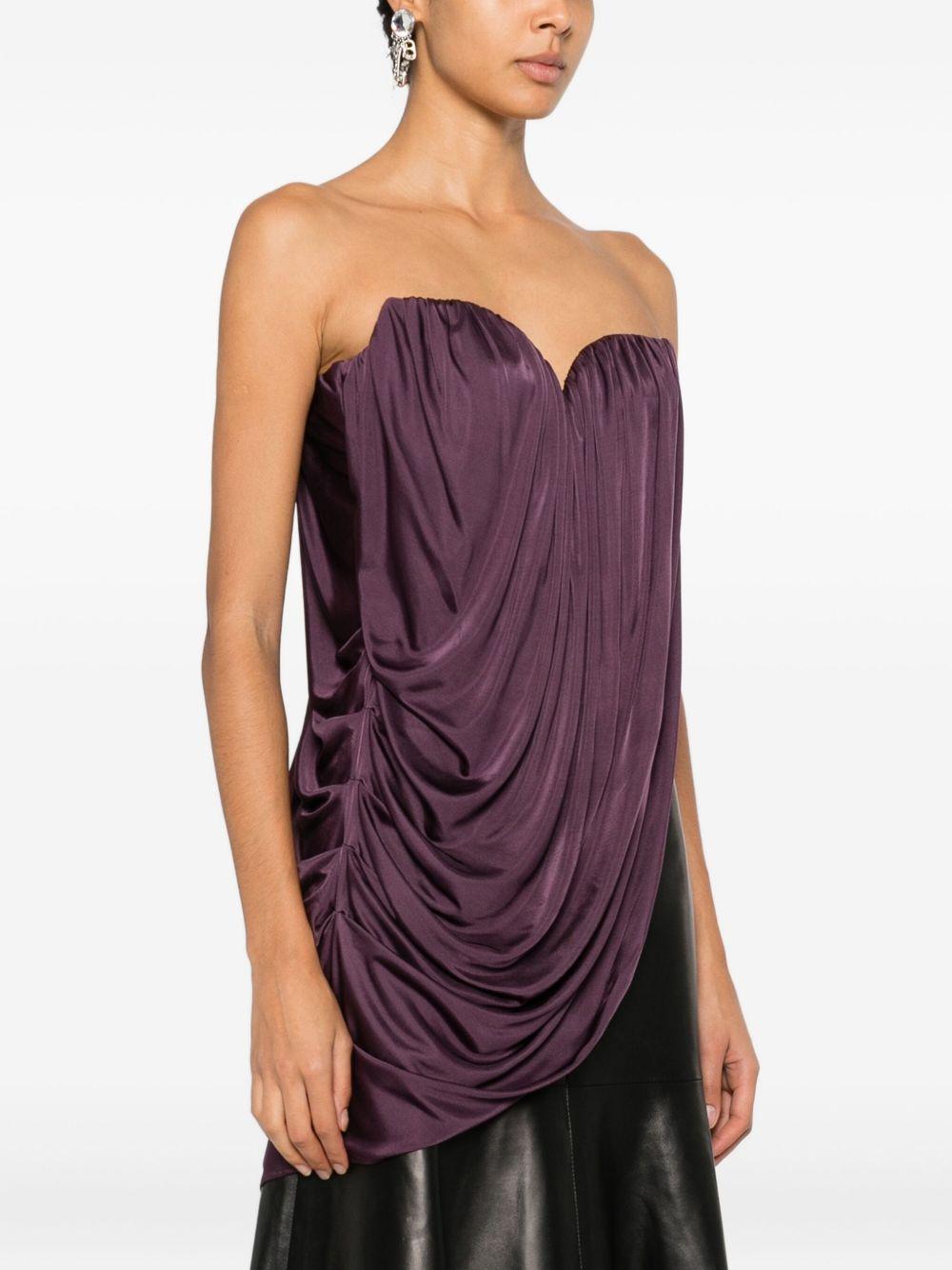 Top con ruches in viola Giuseppe di morabito - donna 