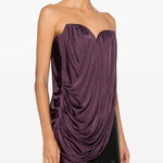 Top con ruches in viola Giuseppe di morabito - donna 