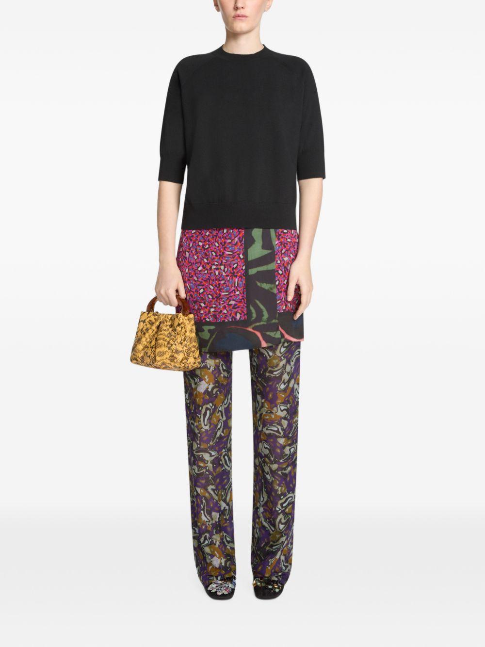 Borsa con stampa animalier in giallo 