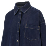 Foggia camicia in blu scuro Maxmara weekend - donna 