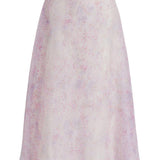Gonna midi a fiori in viola Alberta Ferretti - donna 