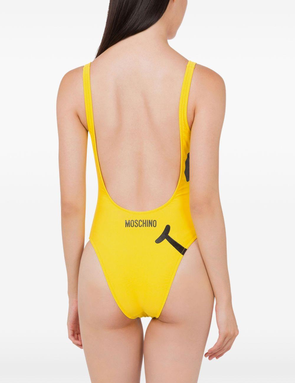 Costume da bagno con stampa in giallo Moschino - donna 