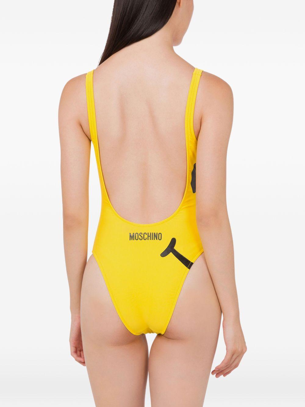Costume da bagno con stampa in giallo Moschino - donna 