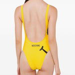 Costume da bagno con stampa in giallo Moschino - donna 