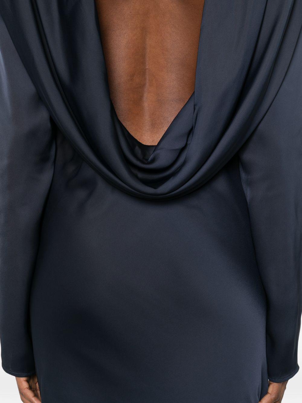 Abito lungo con scollo a scialle in blu Rotate - donna 