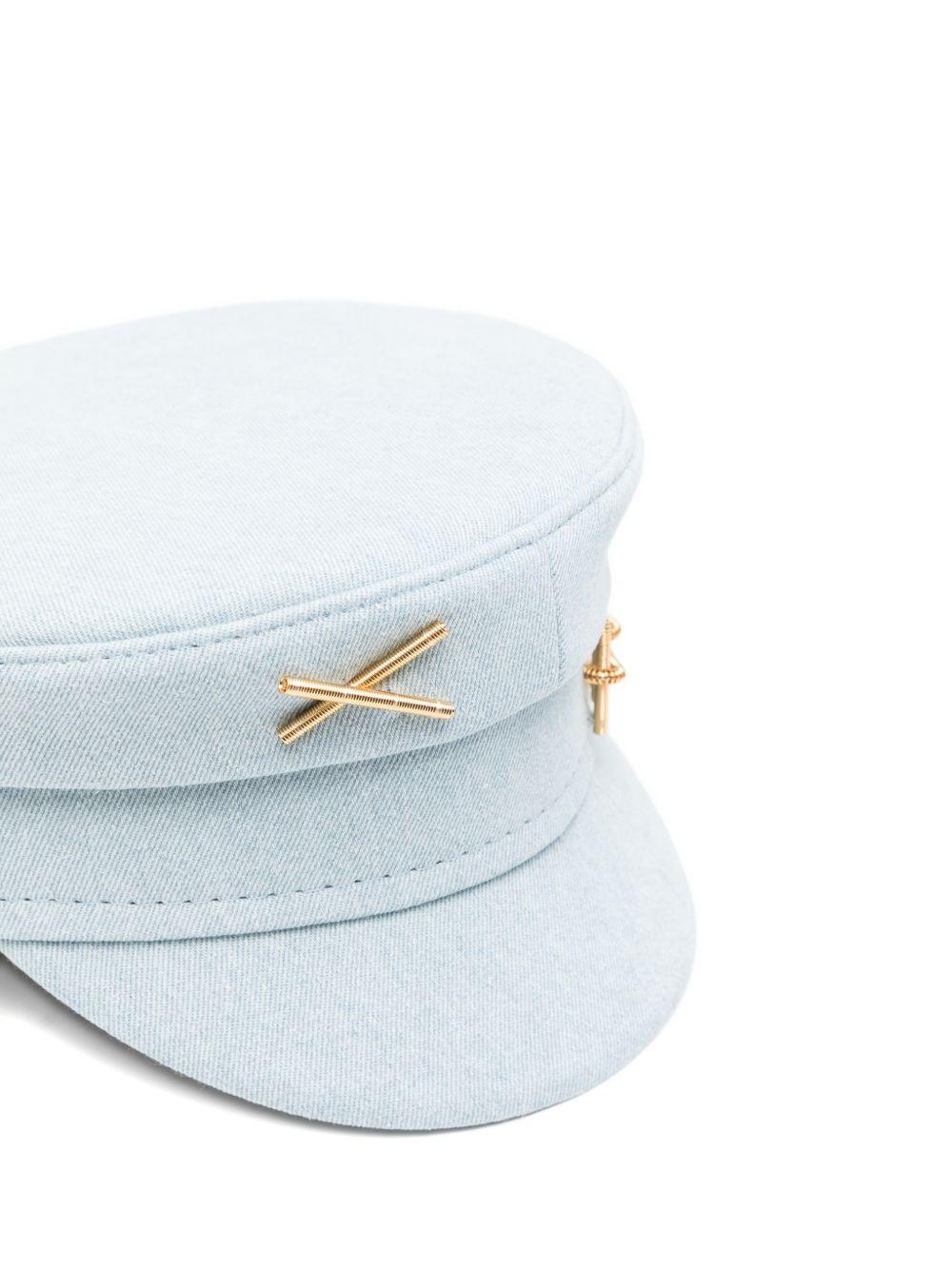 Cappello baker boy in denim in blu Ruslan baginskiy - donna 