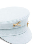 Cappello baker boy in denim in blu Ruslan baginskiy - donna 