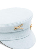 Cappello baker boy in denim in blu Ruslan baginskiy - donna 