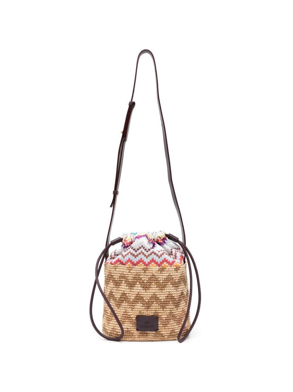 MULTICOLOR CHEVRON PATTERN BUCKET BAG MISSONI - WOMEN 