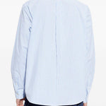 Camicia con logo a righe in azzurro Kenzo - uomo 