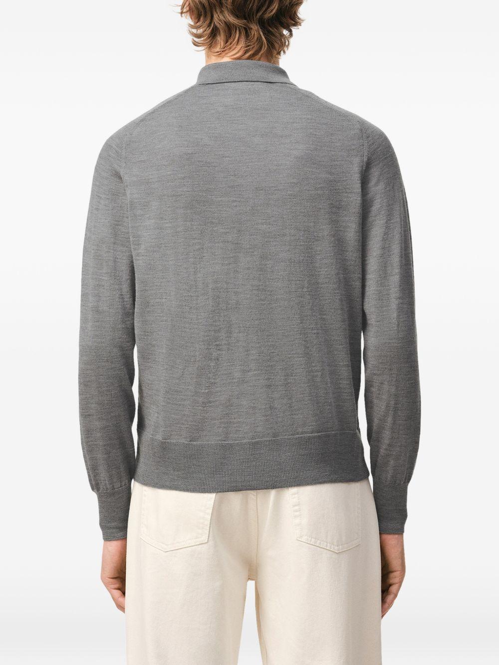 Cardigan ricamato in grigio Ami paris - uomo 