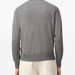 Cardigan ricamato in grigio Ami paris - uomo 