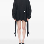 Abito mini con cappuccio in nero Mm6 maison margiela - donna 