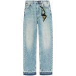 Jeans con bottoni sfilacciati in blu Darkpark - uomo 