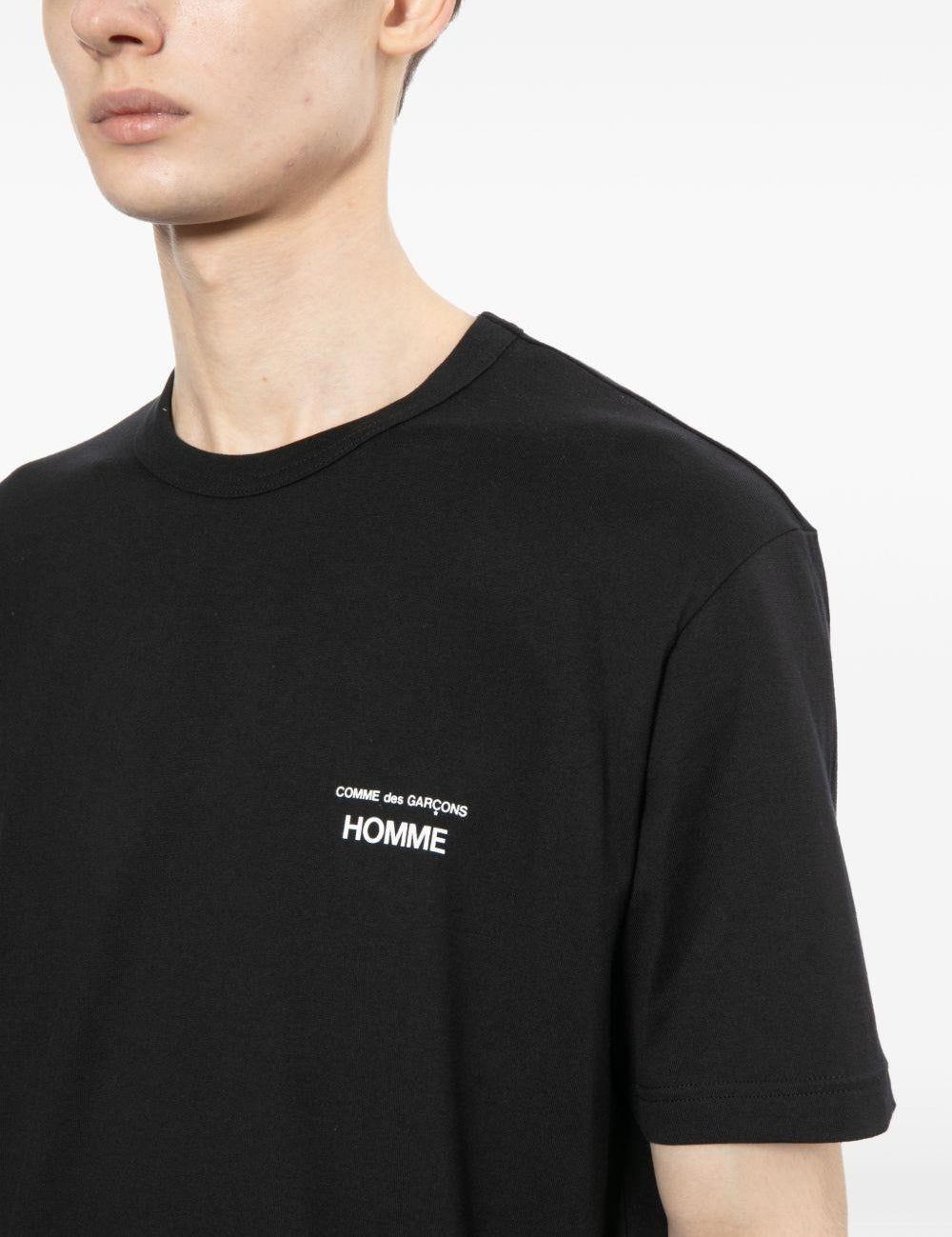 T-shirt con logo in nero Comme des garcons homme - uomo 