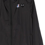 K-Way con cappuccio e logo in nero Comme des garcons play x k-way - unisex 
