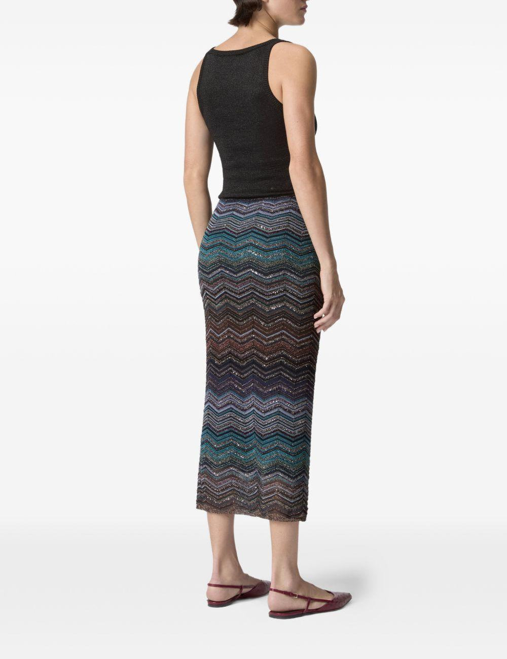 Gonna maxi motivo chevron multicolor Missoni - donna 