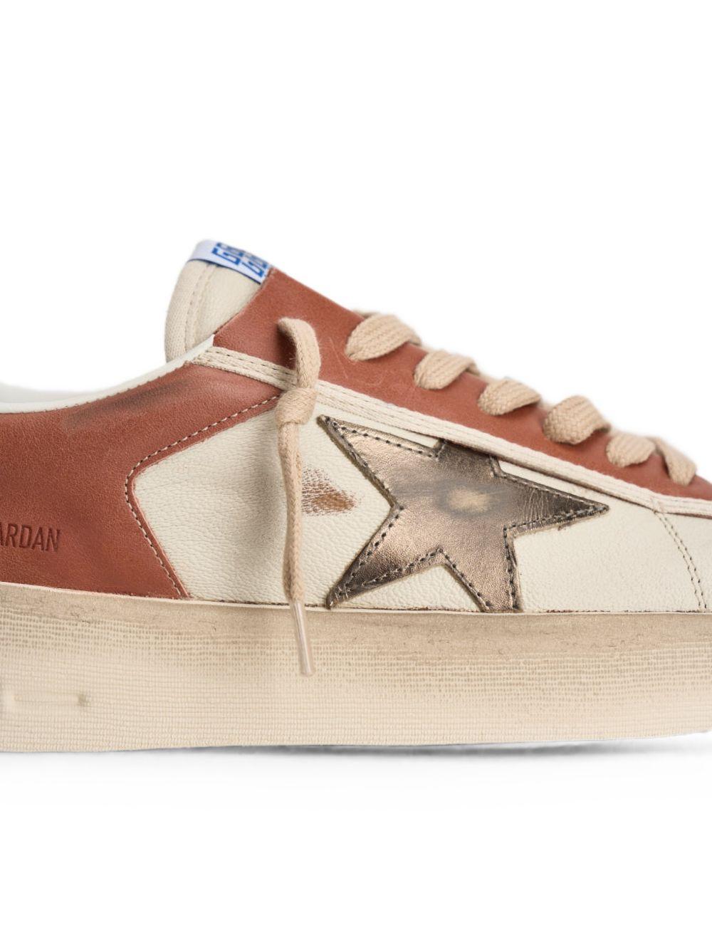 Sneakers stardan in bianco e marrone Golden goose - uomo 