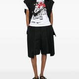 T-shirt con stampa in bianco e nero  Comme Des Garçons Black  x Nike - unisex 