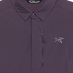 Giacca camicia con tasca con zip e logo ricamato in viola Arc'teryx - uomo 