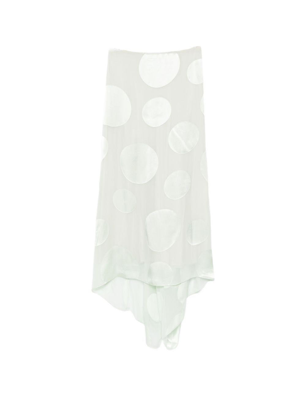 Gonna asimmetrica a pois susya in verde Dries van noten - donna 