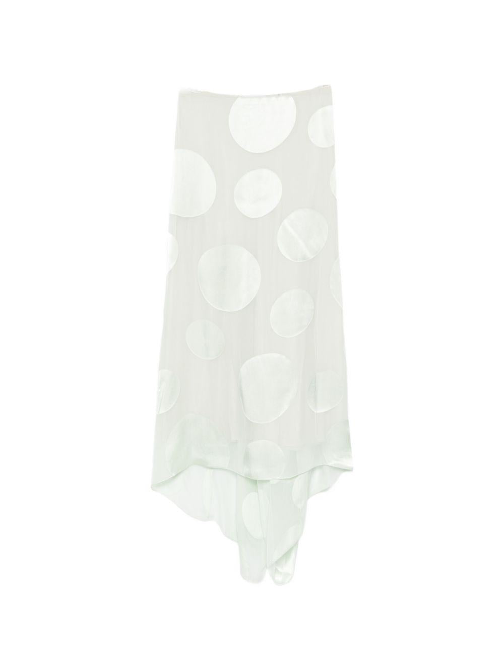 Gonna asimmetrica a pois susya in verde Dries van noten - donna 
