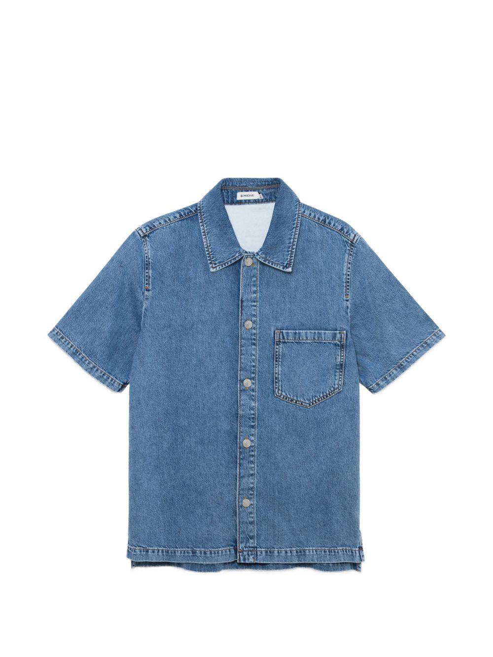 Camicia denim in blu Simkhai - uomo 