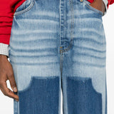 Jeans larghi a gamba larga in blu Ganni - donna 