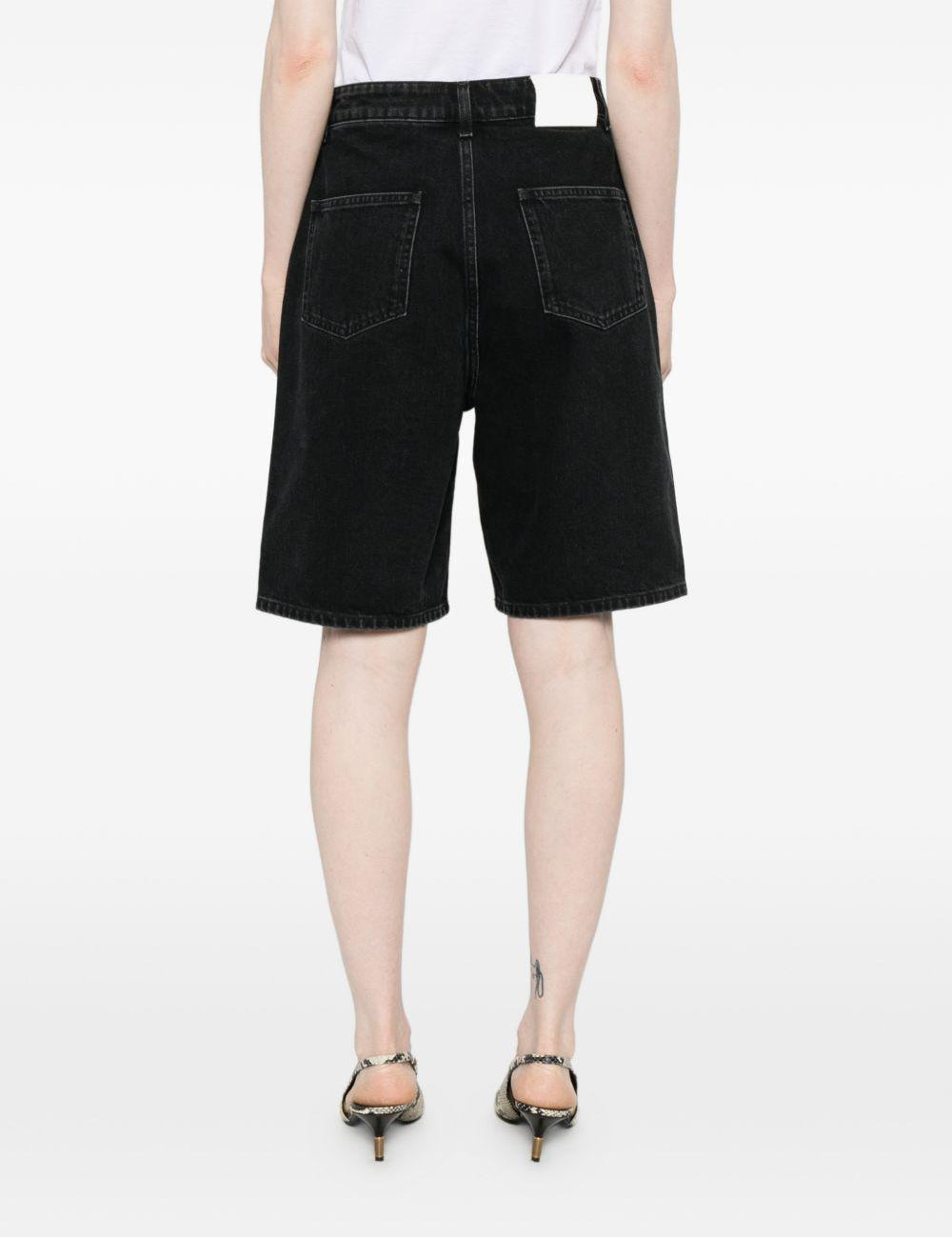 Shorts con tasche in grigio Loulou de saison - donna 