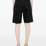 Shorts con tasche in grigio Loulou de saison - donna 