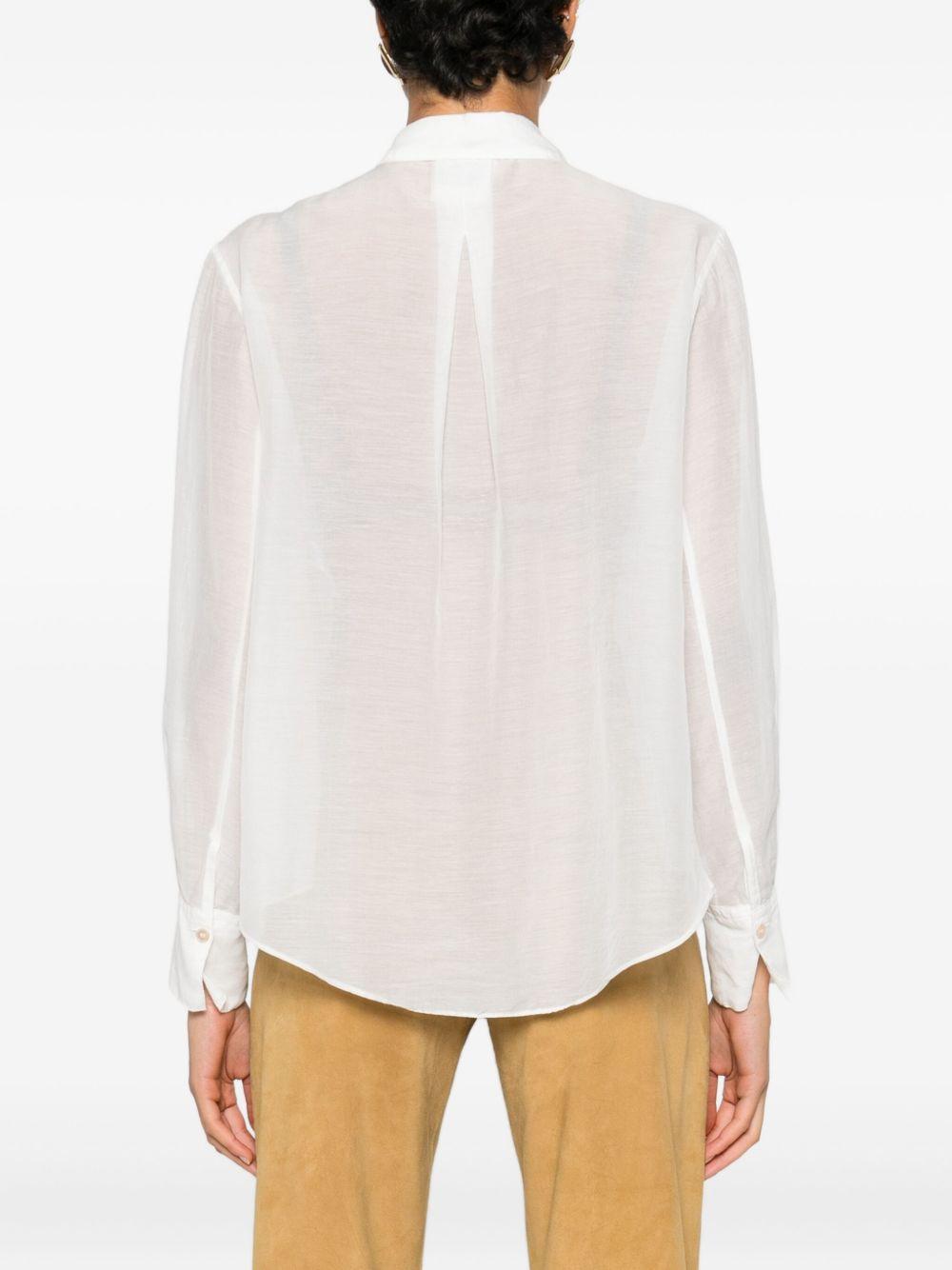 Camicia a maniche lunghe in bianco 