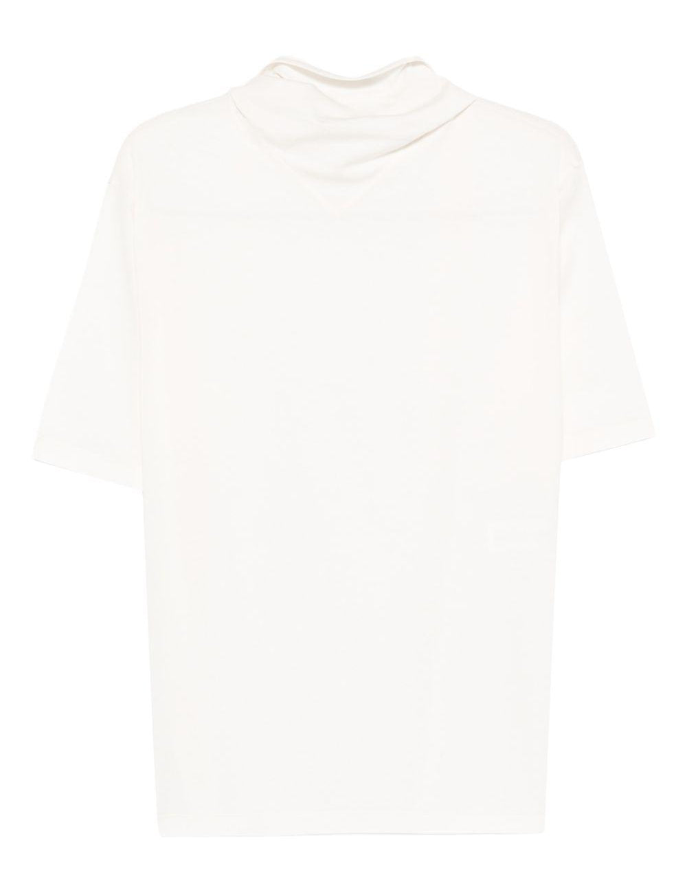 T-shirt con foulard in avorio Lemaire - donna 