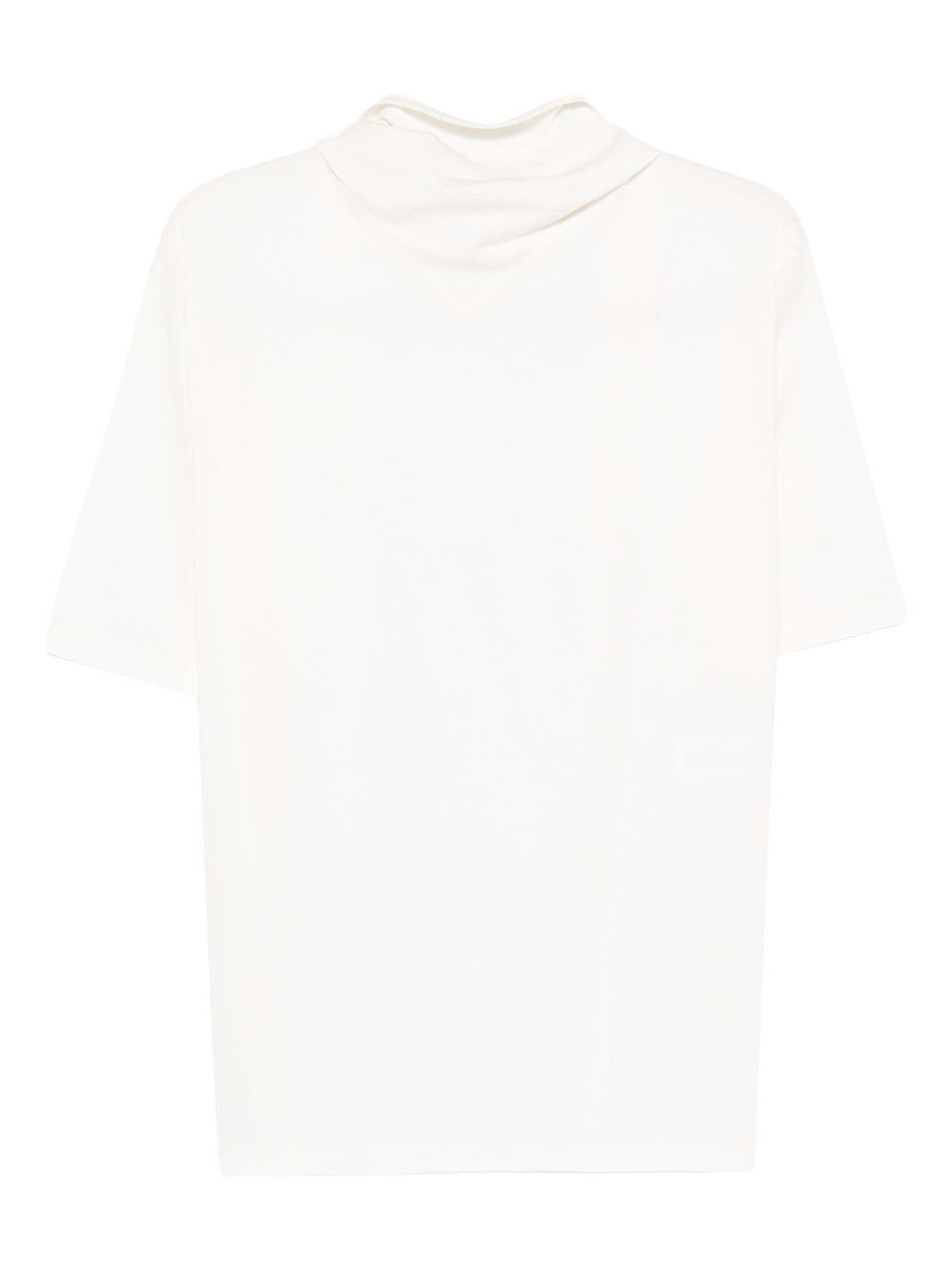 T-shirt con foulard in avorio Lemaire - donna 
