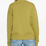 Cardigan ricamato in verde Ami paris - uomo 